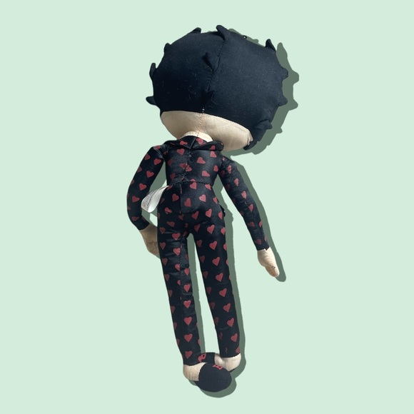 Vintage Heart Print Pajama Betty Boop Plush Stuffed Animal Toy 2005 - Picture 5 of 8